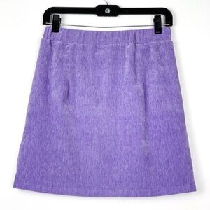 Cider velvet miniskirt in lavender light purple stretch velour skirt fits small
